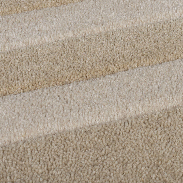 tapis rond laine lois beige zoom 