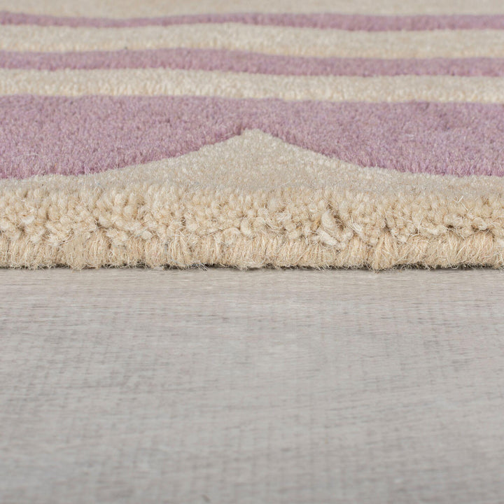 tapis rond laine lois violet zoom 
