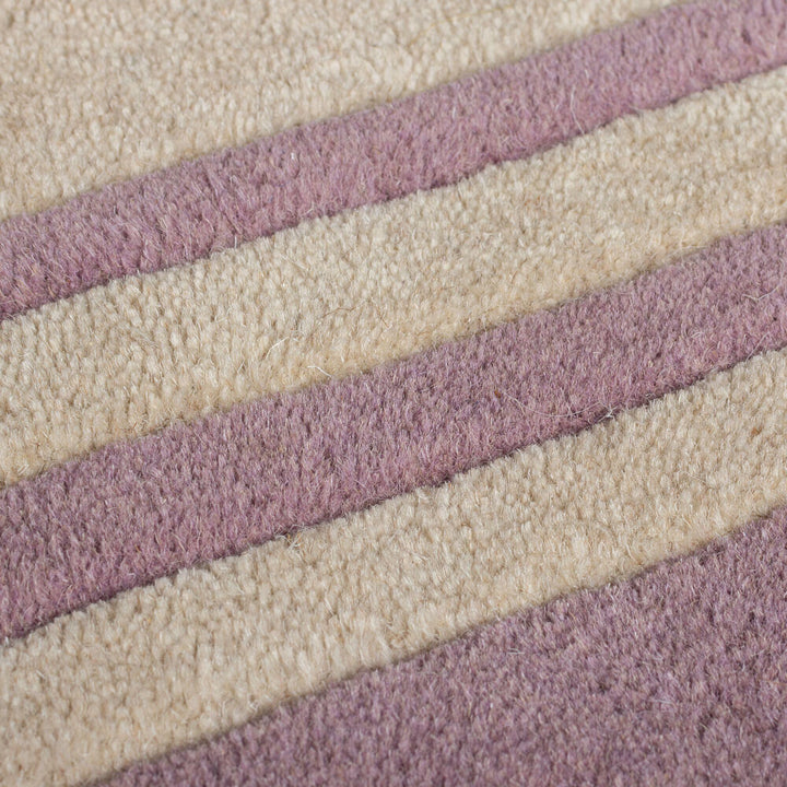 tapis rond laine lois violet zoom texture 