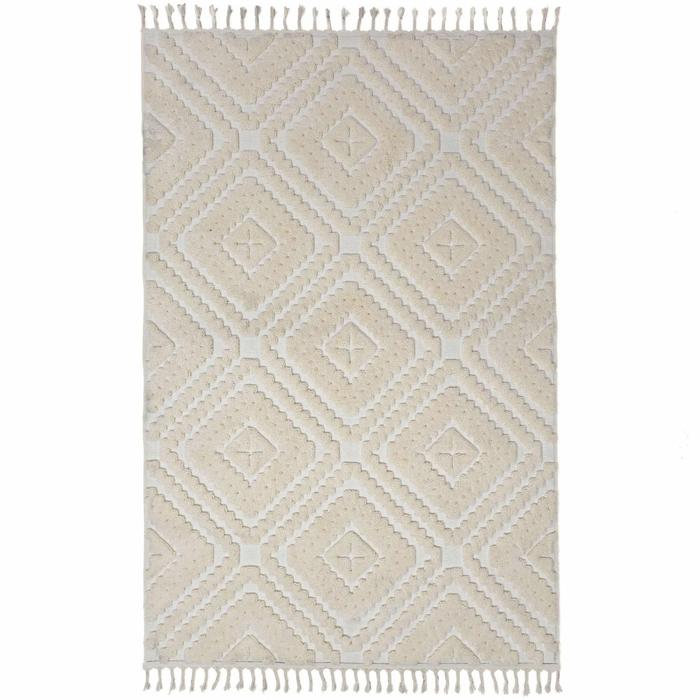 tapis salon moderne diomara crème #couleur_creme