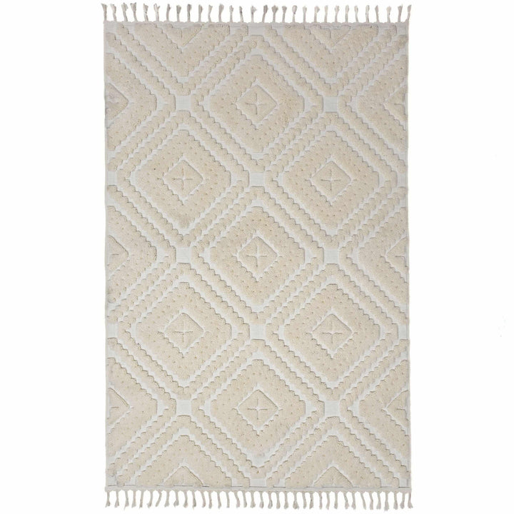 tapis salon moderne diomara crème 