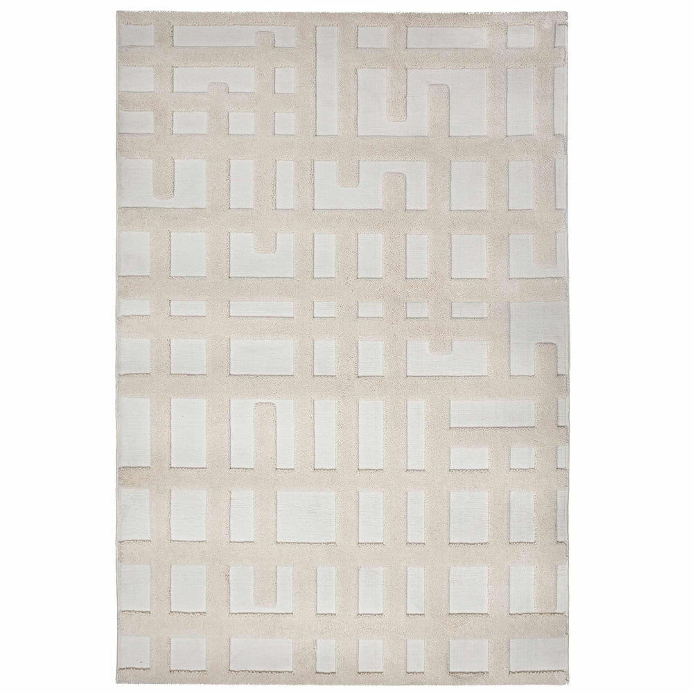 tapis moderne polyester elevado crème #couleur_creme