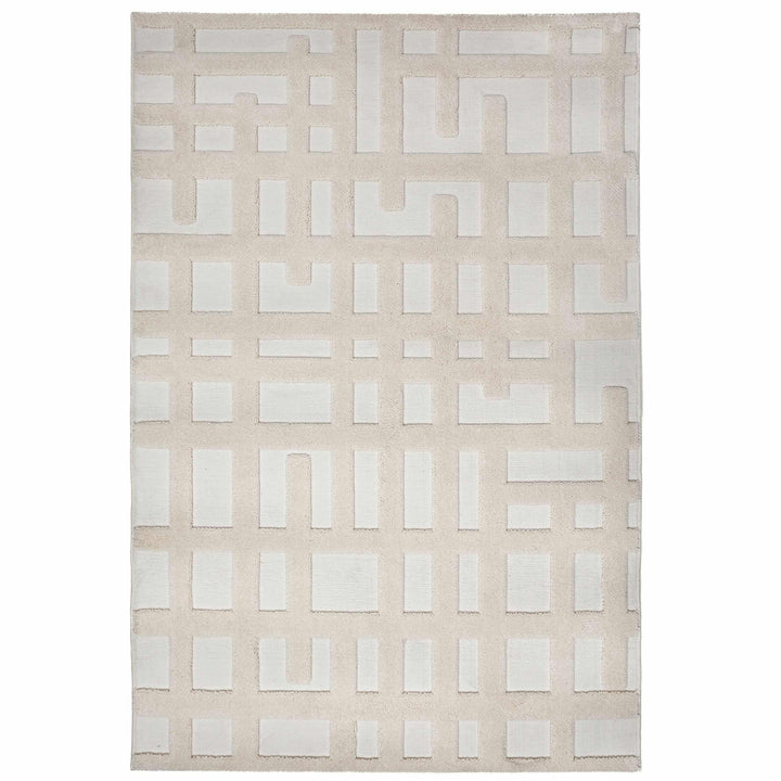 tapis moderne polyester elevado crème 