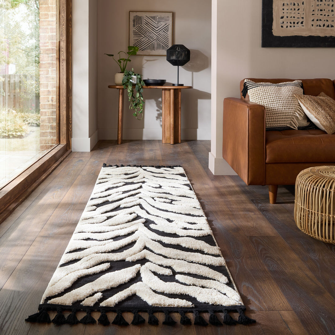 Tapis moderne de couloir ESRA ZEBRA