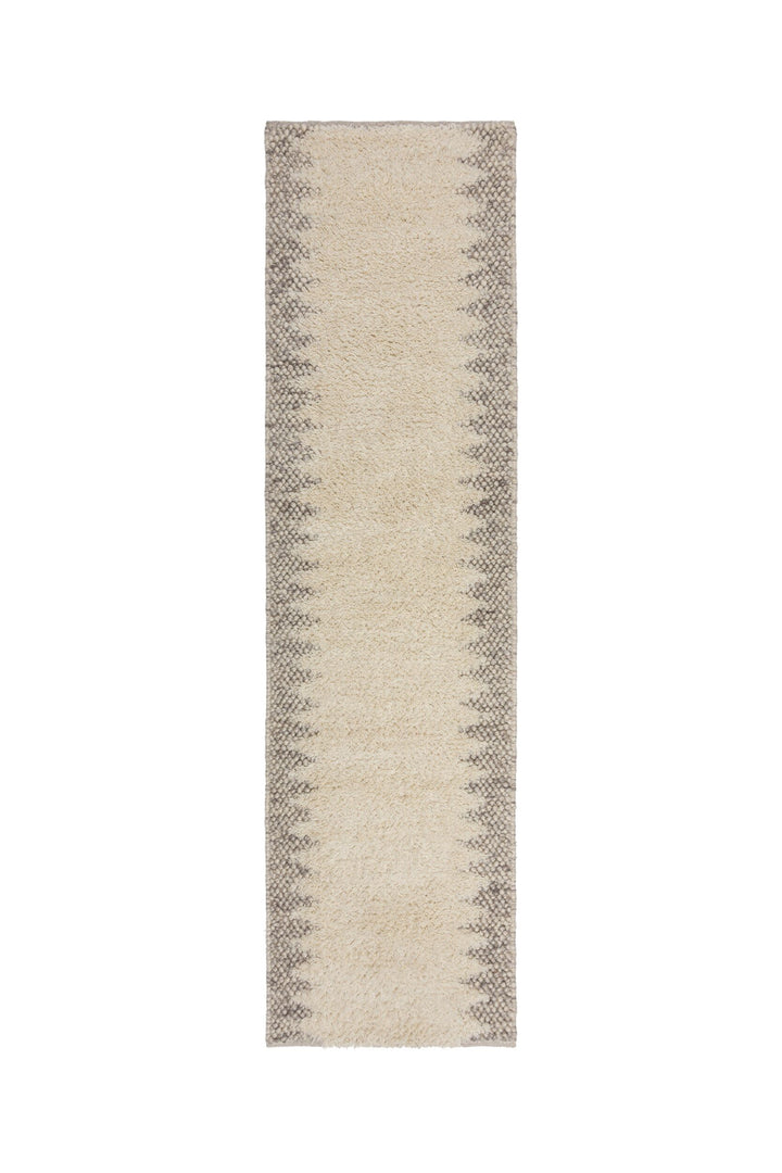 tapis couloir laine minerals border naturel 