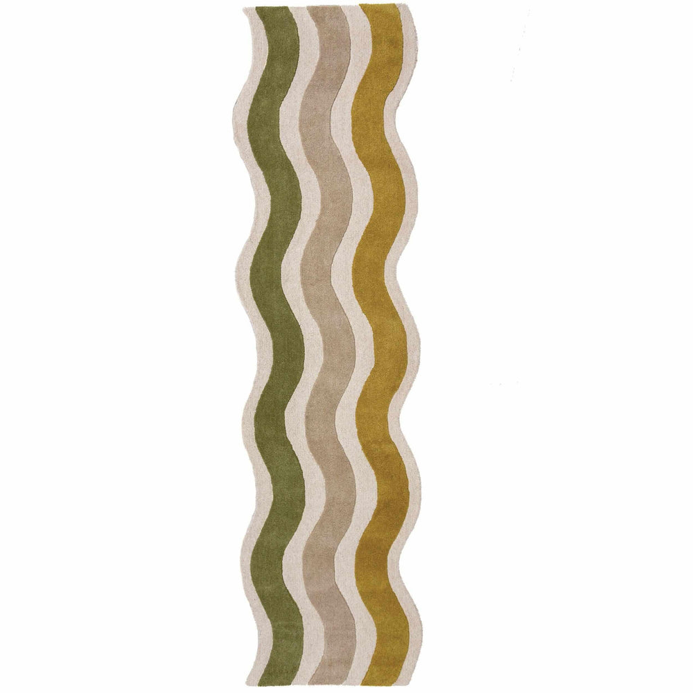 tapis couloir laine cascade wool vert #couleur_vert
