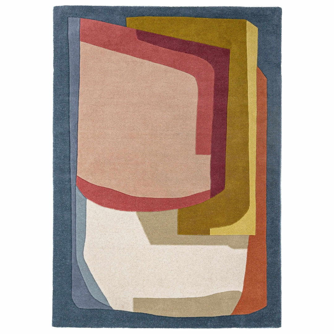 tapis salon laine elwin multicolore 