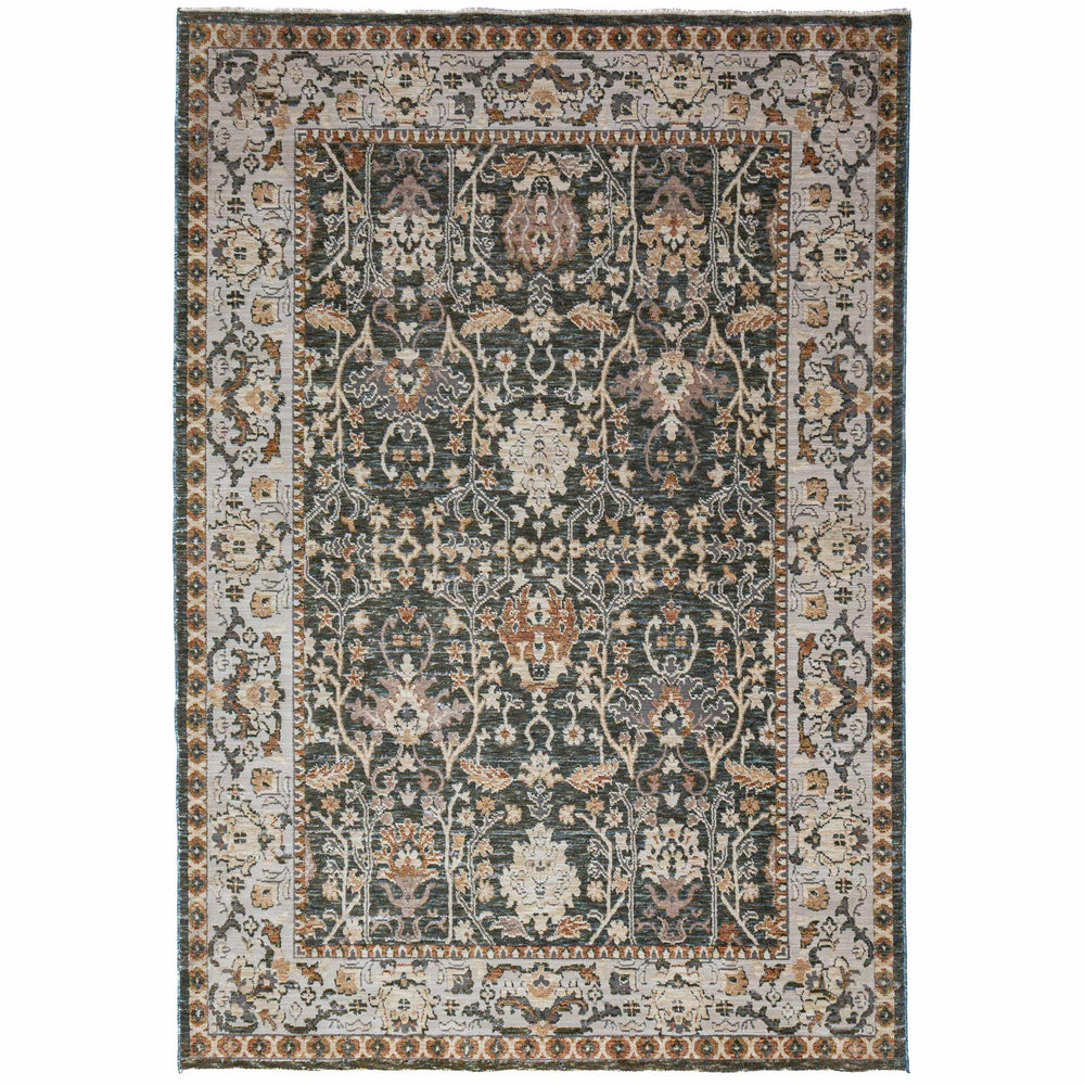 tapis salon vintage amelina vert #couleur_vert