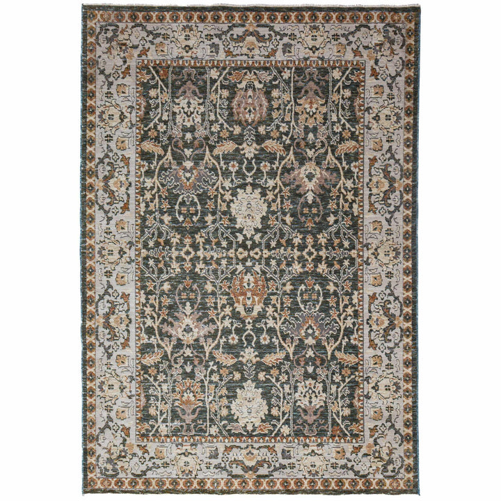 tapis salon vintage amelina vert 