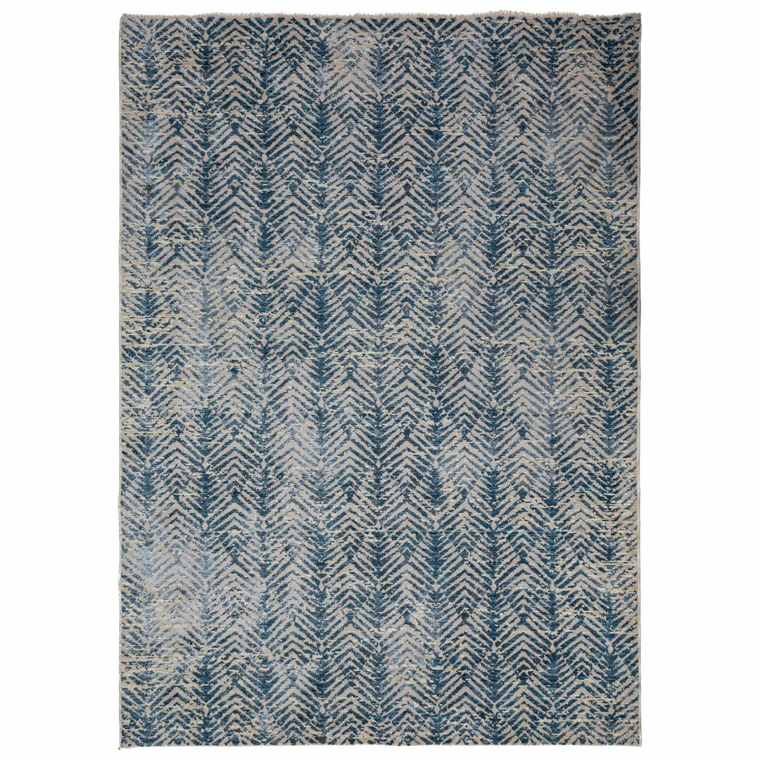tapis salon polyester lua abstract bleu 