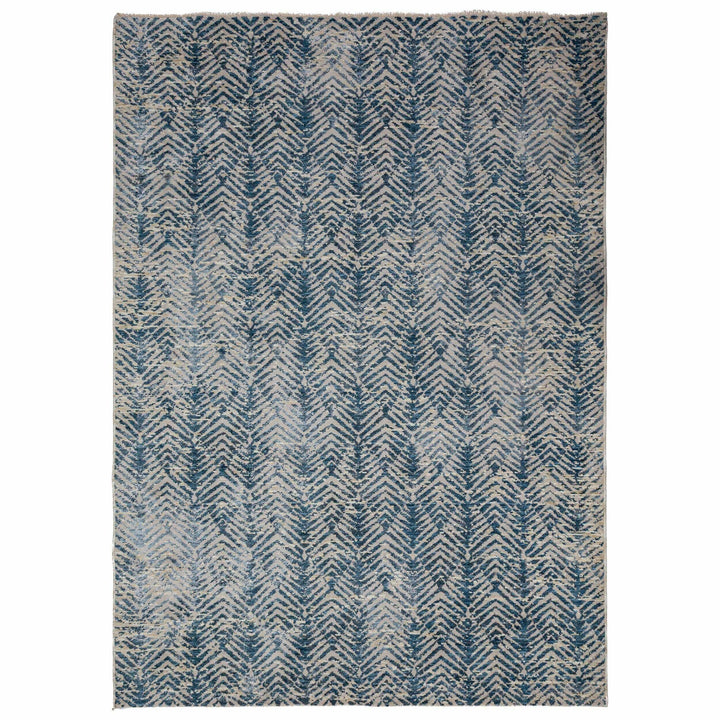 tapis salon polyester lua abstract bleu 