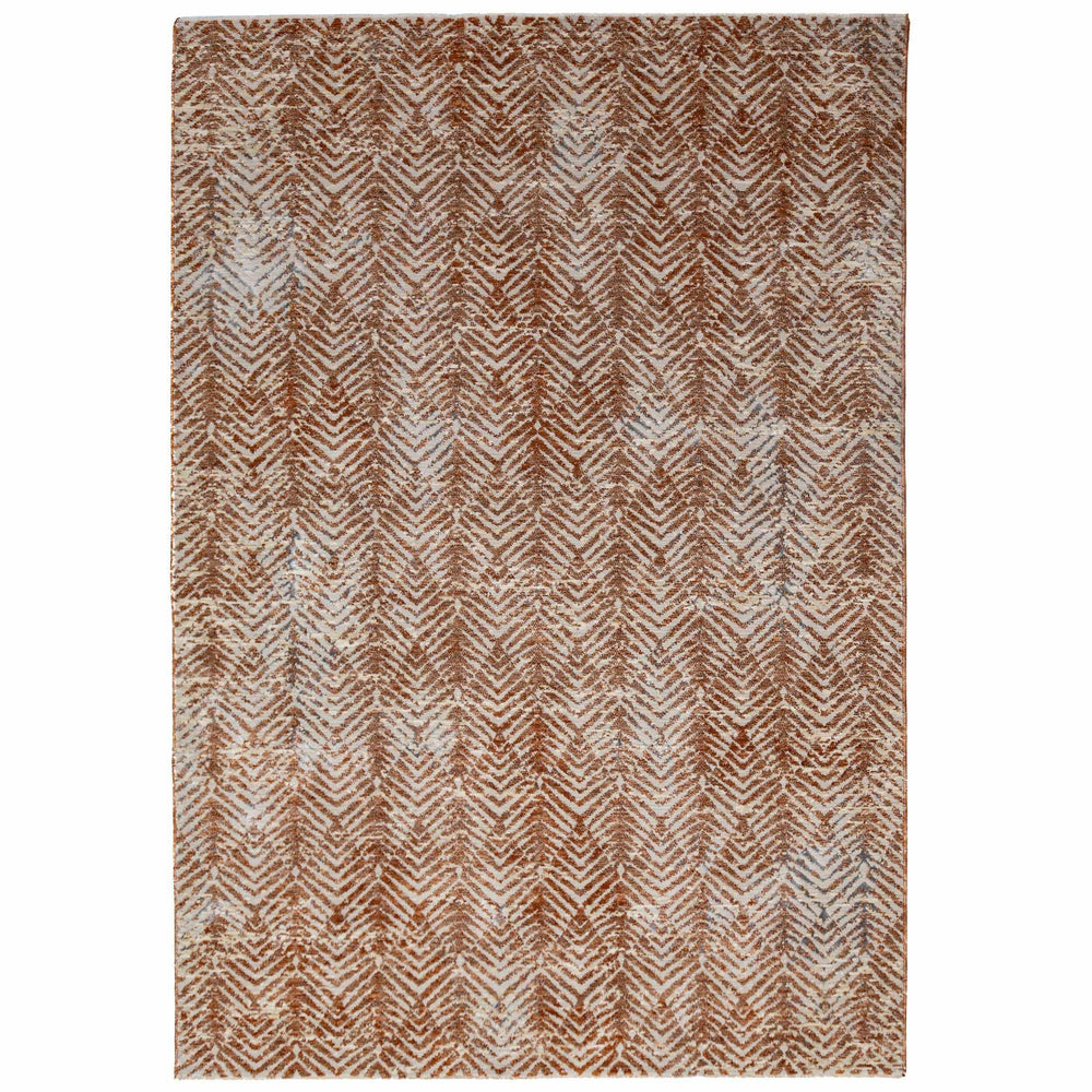 tapis salon polyester lua abstract terracotta #couleur_terracotta