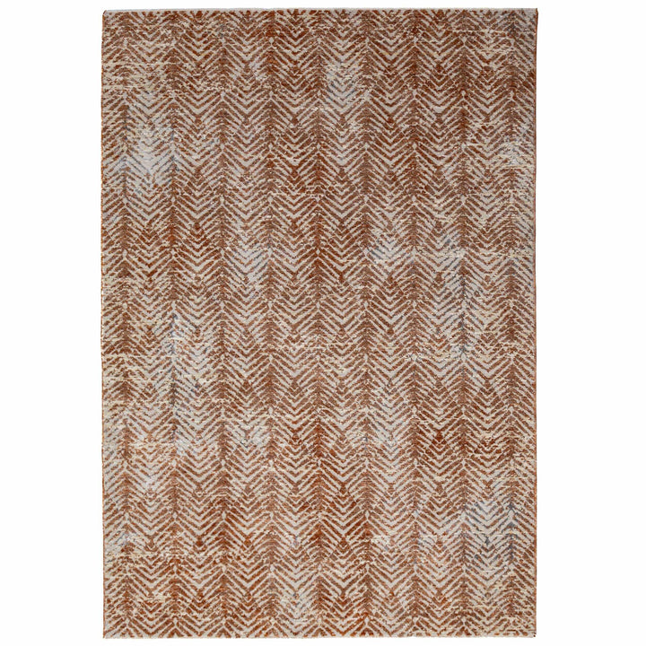 tapis salon polyester lua abstract terracotta 