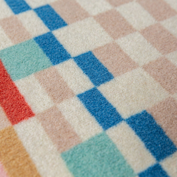 Tapis en laine CHECKERED BORDER