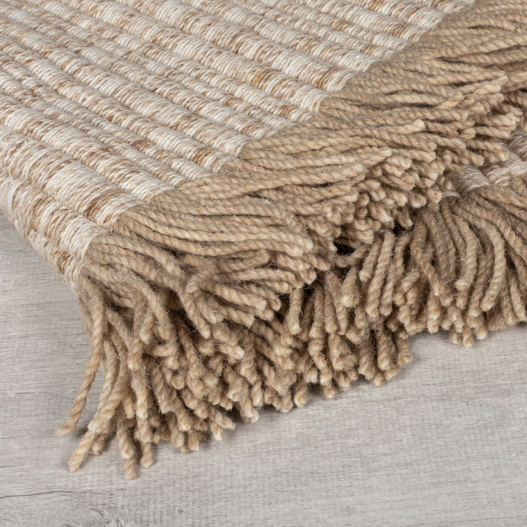 Tapis en laine de couloir FRANGES