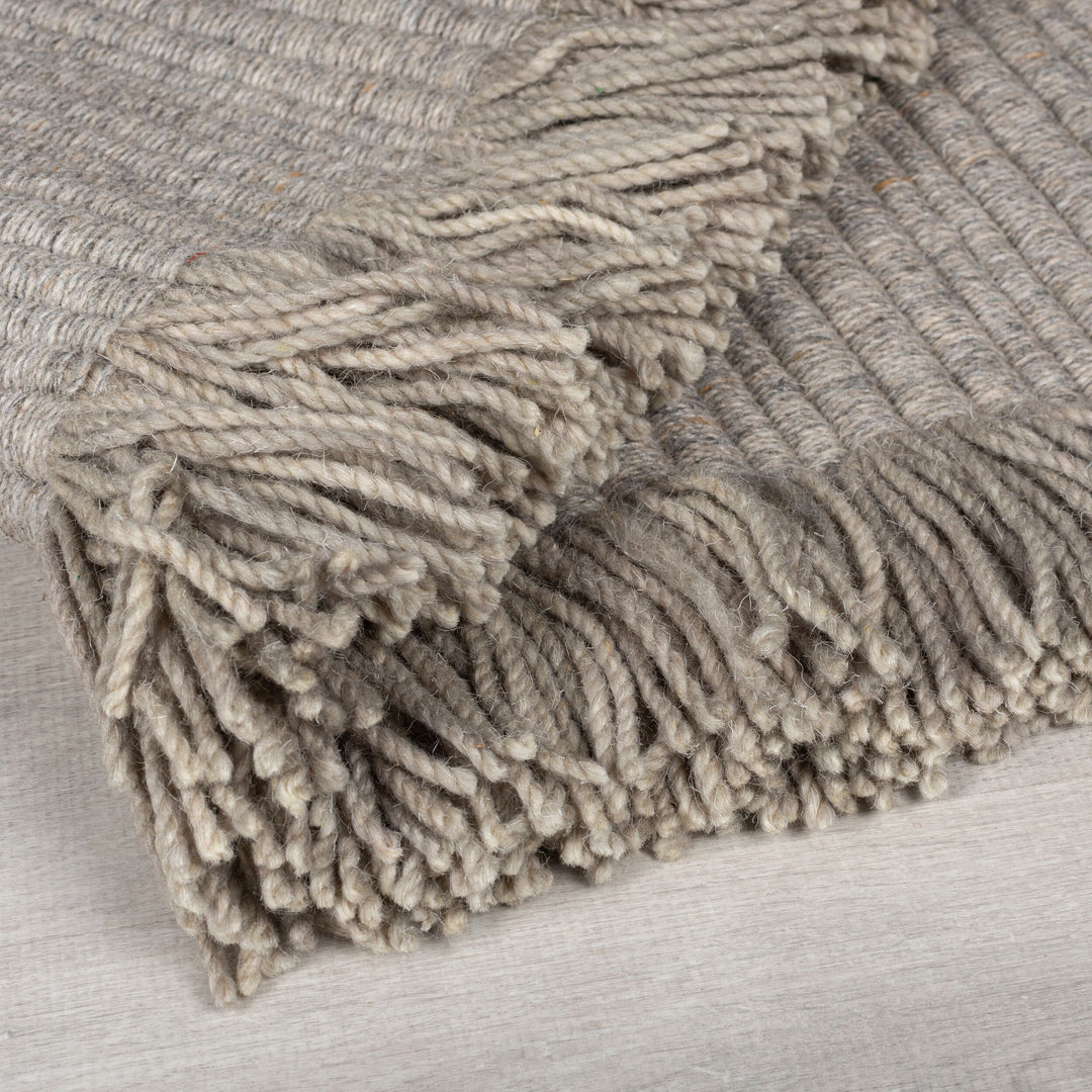 Tapis en laine de couloir FRANGES