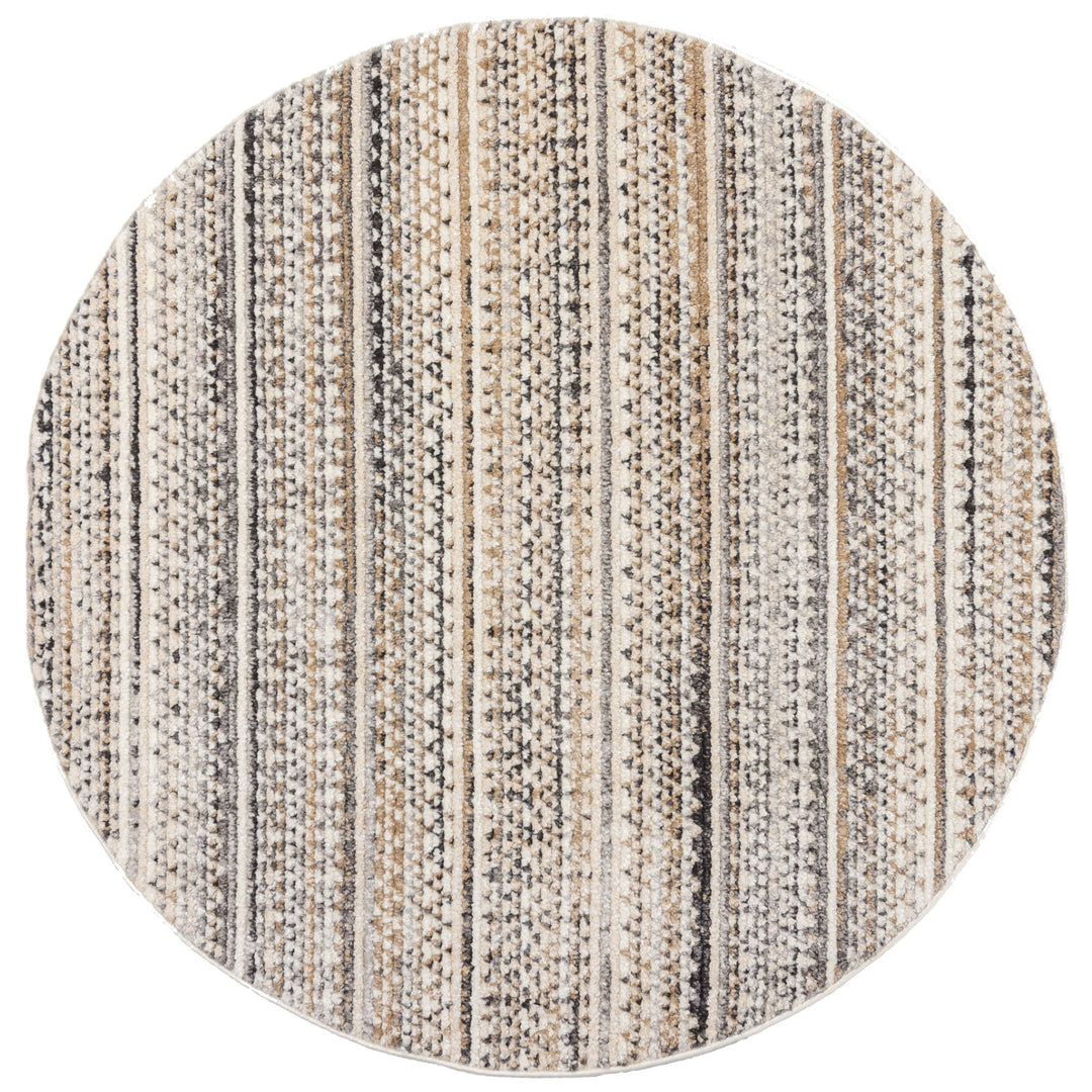 tapis rond scandinave camino naturel 