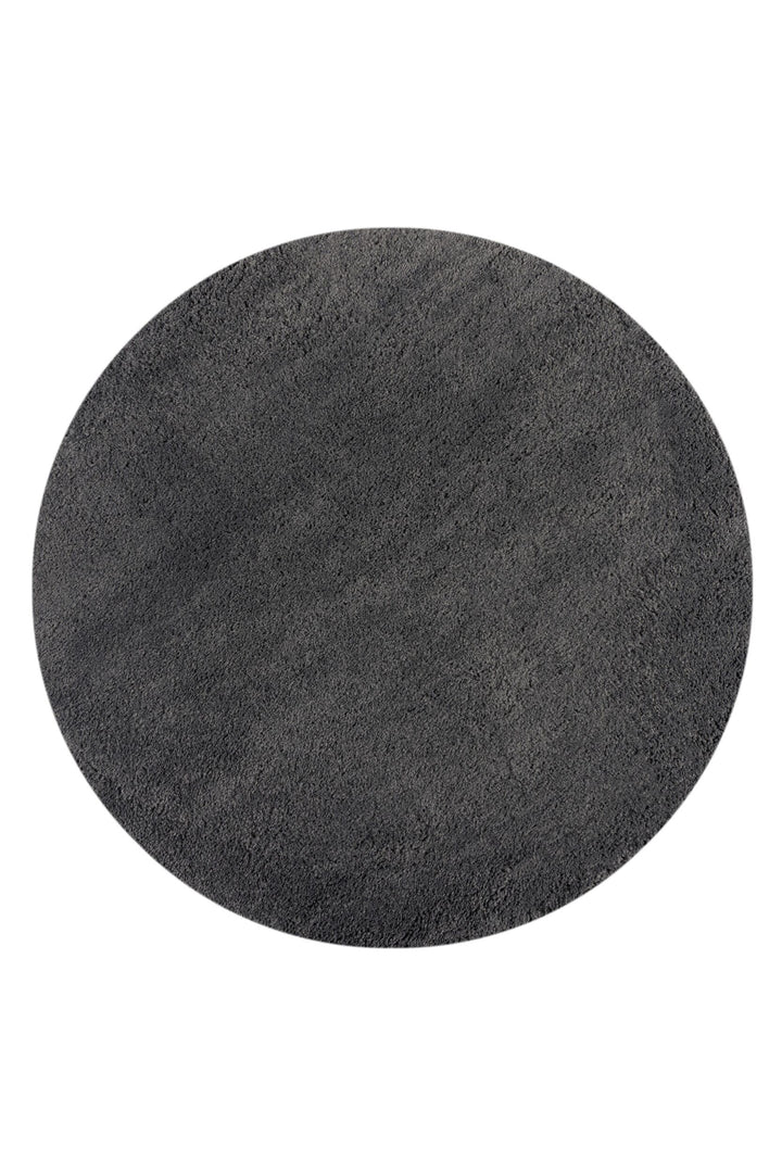 tapis rond shaggy feather soft anthracite 