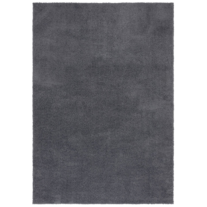 tapis salon fibres recyclées fluffy washable gris 