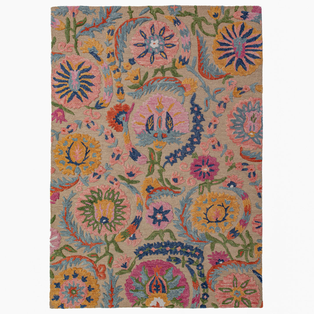 Tapis en laine AMIRA FLORAL