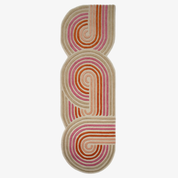 Tapis en laine de couloir SPIRAL