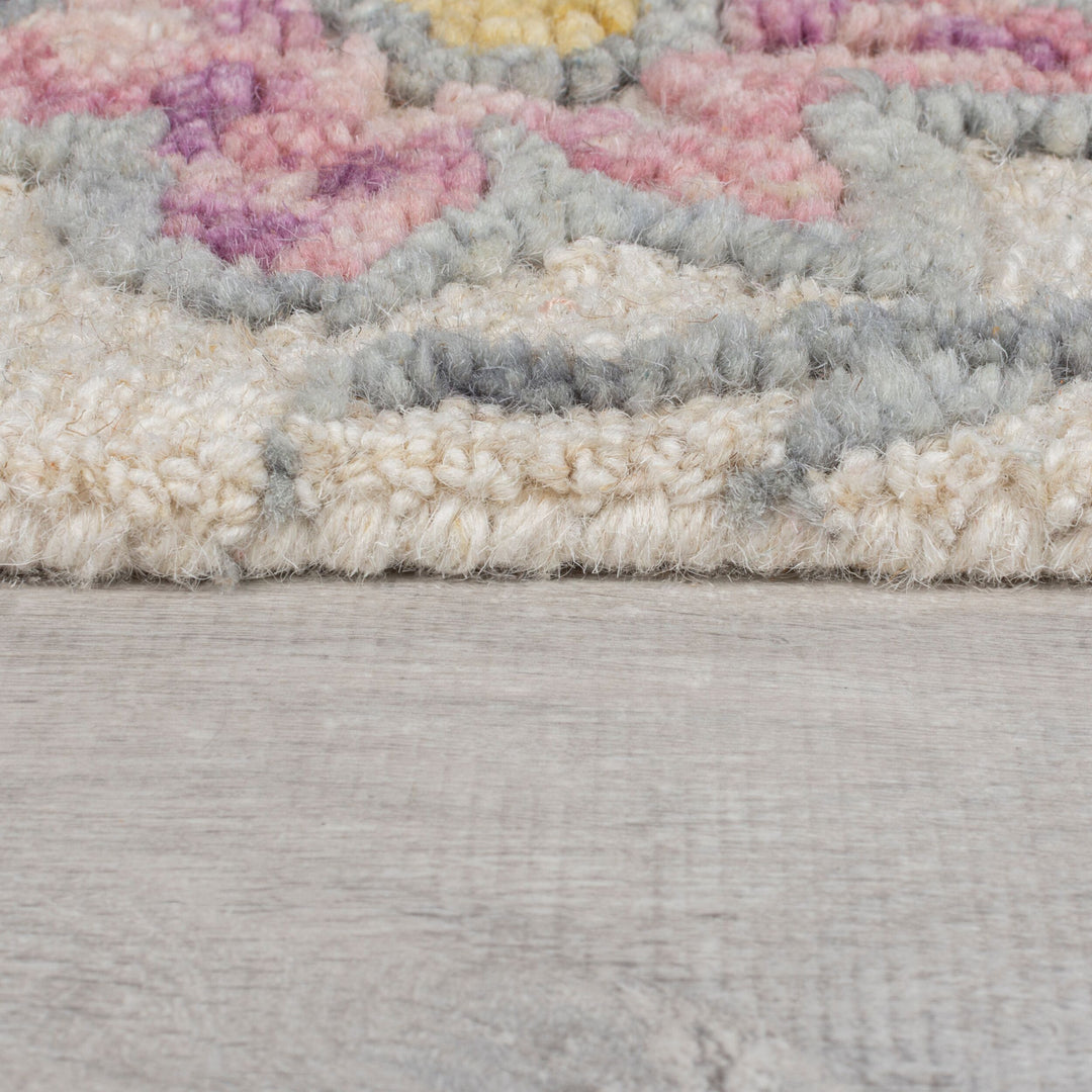 Tapis floral en laine TANIA