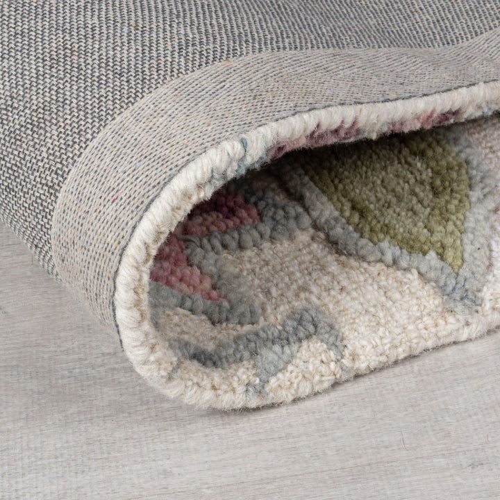 Tapis floral en laine TANIA