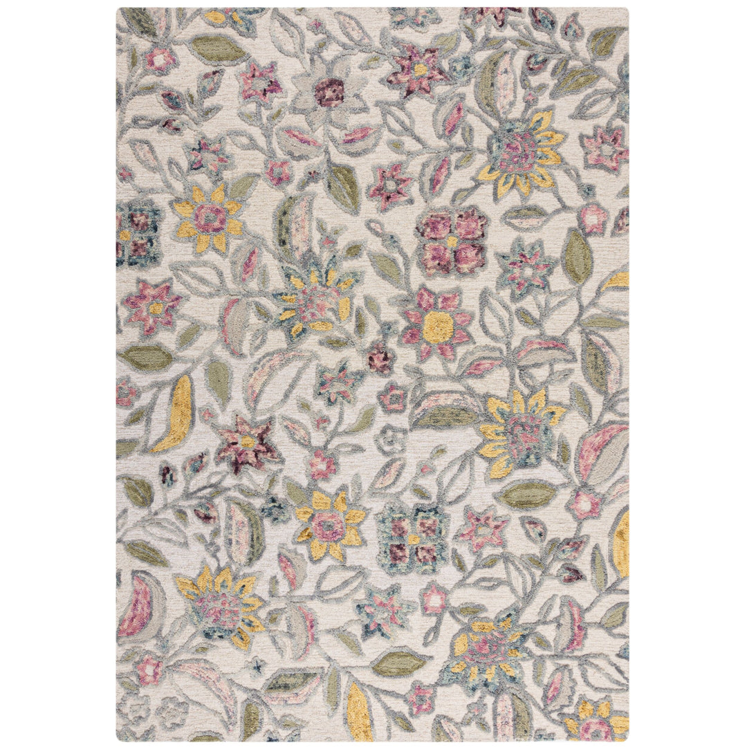 Tapis floral en laine TANIA