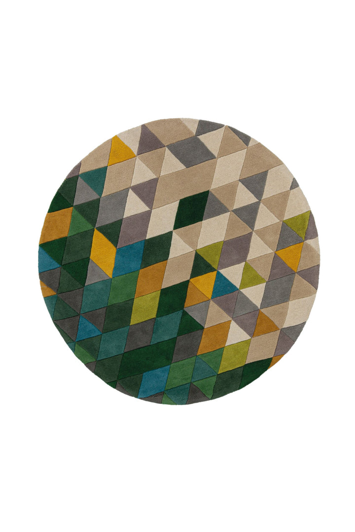Tapis en laine rond PRISM