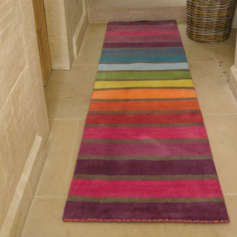 tapis de couloir en laine multicolore de la marque flair