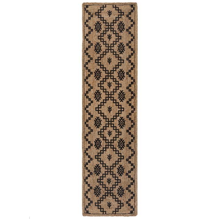 tapis en veritable jute pour couloir avec motif imprime