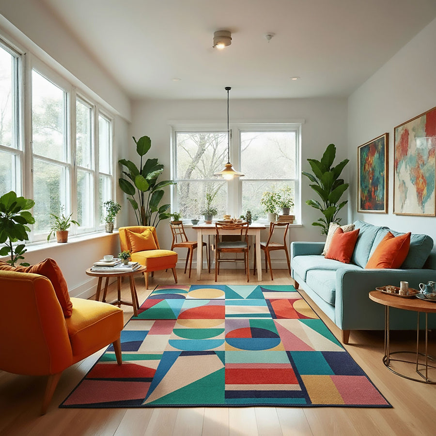tapis en laine patchwork flair rugs