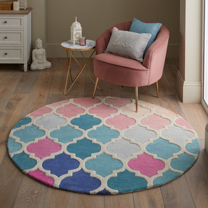 Tapis rond ROSELLA