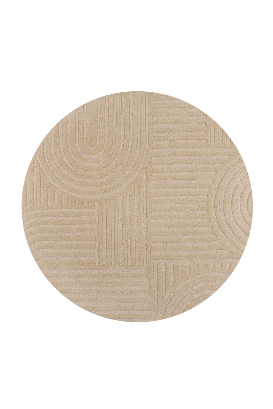 Tapis en laine rond ZEN GARDEN